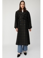 PUFF SLEEVE WOOL トレンチコート/柄KHA5