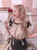 RS big puff short TOPS/ベージュ