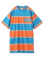 S/S STRIPED TEE DRESS/ブルー