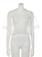 SHEER HOODIE/WHITE