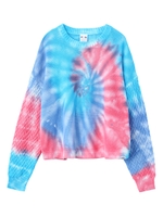 TIE DYE KNIT TOP/ブルー