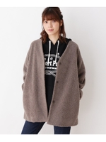 Vネックボアコート/タバコブラウン(054)