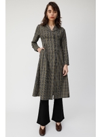 WAIST TUCK CHECK シャツドレス/柄KHA5