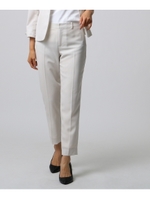 [L]【洗える】ライトテーパードパンツ/グレー系(010)