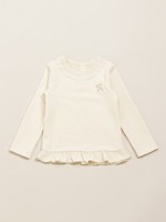 [ベビー]フクレジャカード長袖Tシャツ/生成