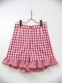 gingham shortpants/red