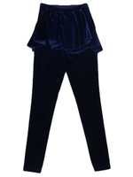 velvet peplum pants/navy