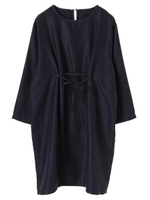 ・フロントリボンサックワンピース/ネイビー