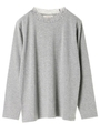 ・襟レースロンT/杢グレー