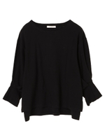 ・袖タックカットプルオーバー/ブラック