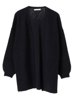 ・片畦ルーズニットカーデ/ネイビー