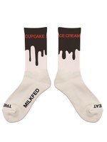 “VERY BLACK CHERRY SPREAD” SOCKS/RED