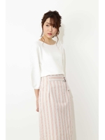 ［MADE IN JAPAN］ラメホールガーメントニット/オフ1(031)