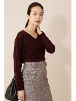 《B ability》プレミアムハイゲージニット/ワイン(070)