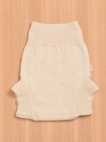 「ベビー」オーガニックコットンレース柄オーバーパンツ/生成