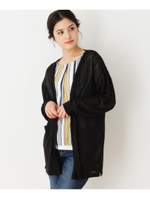 【2点セット】マルチストライプ+カーディガン/ブラック(019)