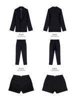 【3点SET】ジャケット＋パンツ/セットアップ/ブラック