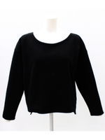 【ANAP】BACKスピンドル裏起毛トップス/ブラック(027)