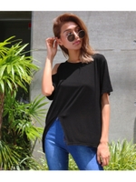 【ANAP】アシンメトリーTシャツ/オフホワイト(002)