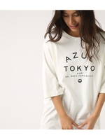 【AZUL BY MOUSSY】AZUL TOKYO アーチロゴTEE/O/WHT