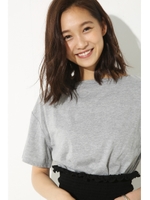 【AZUL BY MOUSSY】シャーリングゴムベルト付きチュニックプルオーバー/T.GRY