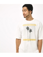 【AZUL BY MOUSSY】パームツリーフォト半袖BIGT/WHT