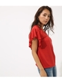 【AZUL BY MOUSSY】フレアフレンチスリーブTEE/RED