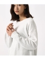 【AZUL BY MOUSSY】ラメモール糸クルーネックプルオーバー/O/WHT