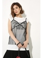 【AZUL BY MOUSSY】レイヤードロゴTEE/O/WHT