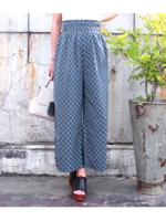 【CHILLE】チェーン柄スリット入りパンツ/ピンク(008)