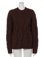 【Ca】ケーブルボリュームスリーブニット/D.BRN