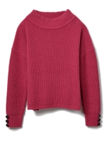 【DRWCYS ARDOISE】ウールカシミヤ混袖口釦ニット/ピンク