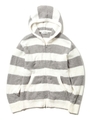 【GELATO PIQUE HOMME】’ベビモコ’2ボーダーロゴパーカ/GRY