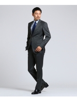 【PNJ】紡縞 2Bシングルスーツ[ メンズ スーツ ]/ダークグレー(013)