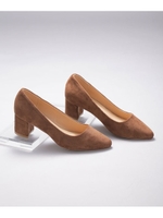 【SPRiNG1月号掲載】ポインテッドフトヒールパンプス/ベージュ