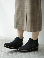 【WEB限定】Fスエードサイドゴアブーツ/ブラック