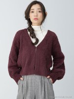 【WEB限定】シャギーニットカーディガン/ブラウン