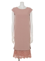 【WEB限定】スソレースIラインOP/ピンク