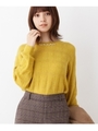 【WEB限定サイズあり】ビジュー付きラメ混ニット/レモンイエロー(031)