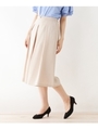 【WEB限定サイズあり】ベルト付きワイドガウチョパンツ/ベージュ(052)