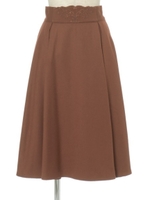 【an another angelus】ウエストカットワークフレアースカート/BROWN