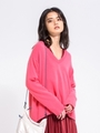 【emmi atelier】カシミヤベーシックニットトップス/PNK