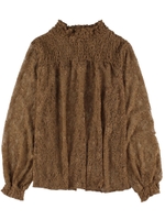 【non-no 12月号掲載】レースギャザーハイネックブラウス/ベージュ