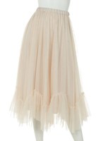 【スカート】チュールイレヘムスカート/ベージュ