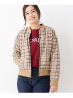 【リバーシブル】チェックブルゾン/ベージュ(252)