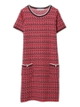 【ワンピース】ニットツイードワンピース/レッド