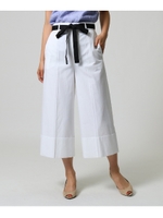 【洗える】ボイルポプリンパンツ/ホワイト(002)