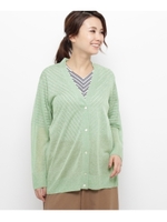 【洗える】レヴィータ カーディガンニット/グリーン(022)