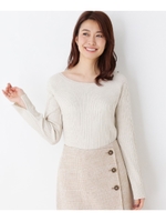 【洗える】ワイドリブラメニット/ホワイト(602)