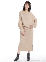 【鈴木優華さん着用】ニットセットアップ/ベージュ